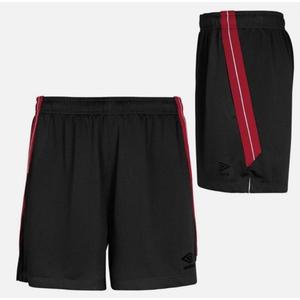 Umbro Men's Mesh Short, Black/Red, X-Large