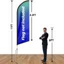 Feather Flag Pole Kit, 11FT Tall Aluminum Swooper Flagpole Set Fits 8FT Flags with Heavy Duty Ground Spike Base for Outdoor Advertising Custom Feather Flags (No Flag Included)