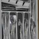 49-Piece Silverware Set with Organizer, Heavy Duty Stainless Steel Flatware Set for 8, Cutlery Utensil Sets with Steak Knives, Rust-proof, Mirror Polished, Dishwasher Safe, Heavy Duty
