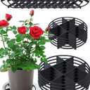 21 Pack Plastic Plant Saucer Stand, 5 7 8 Inch Flower Pot Feet Drainage Risers Elevator, Plant Pot Risers for Indoor Outdoor Use,Improve Drainage, Ventilation & Stability