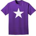 Big White Star T-Shirt T-Shirt Purple, M
