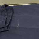 QINSEN Womens 2 Piece Sets Long Sleeve Slim Fit Crop Tops Wide Leg Pants Matching Lounge Set (Small, Navy Blue)