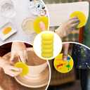15 Pcs Painting Sponges 3inch Round Yellow Paint Sponge Craft Art Sponges Clay Sponge for Face Painting Pottery Tools Watercolor Ceramics Art Crafts