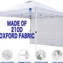 Fanpat Instant Canopy Tent Sidewalls for 10x10 Pop Up Canopy Waterproof,99% UV Protection3 Piece Sidewalls, White(3PCS Sidewall Only, Canopy Tent NOT Included)