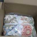 Lush Decor Sydney Reversible Cotton Quilt Set Cotton Bedding, 3 Piece Set, King, Green & Blue - Bedding Set - Blue Floral Quilt - Cottage Decor - Bedding King Size