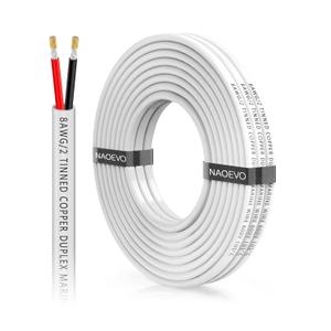 NAOEVO 8 Gauge Marine Wire Duplex, 8 AWG Stranded PVC Marine Electrical Wire, Waterproof/Corrosion Resistant/Tinned Copper Electrical Cable for Boat/Automotive/RV/Solar (15FT) NAOEVO 8 Gauge Marine Wire Duplex, 8 AWG Stranded PVC Marine Electrical Wire, Waterproof/Corrosion Resistant/Tinned Copper Electrical Cable for Boat/Automotive/RV/Solar (15FT)