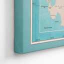 Canvas World Map with Cork Pin Board - English Lettering - Decorative Wall Decoration for All Rooms - Canvas Pictures with World Map Motif (90x60 cm, Pattern 10)