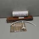 LEPOWER Wood Tripod Floor Lamp, Mid Century Standing Lamp, Modern Design Studying Light for Living Room, Bedroom, Study Room and Office, Flaxen Linen Shade with E26 Base Brown