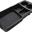 BestEvMod Lower Center Console Organizer Tray Compatible with Kia EV6 2022-2026 Interior Accessories Storage Box ABS Material with PVC Trim Accessories (Lower Organizer-V2)