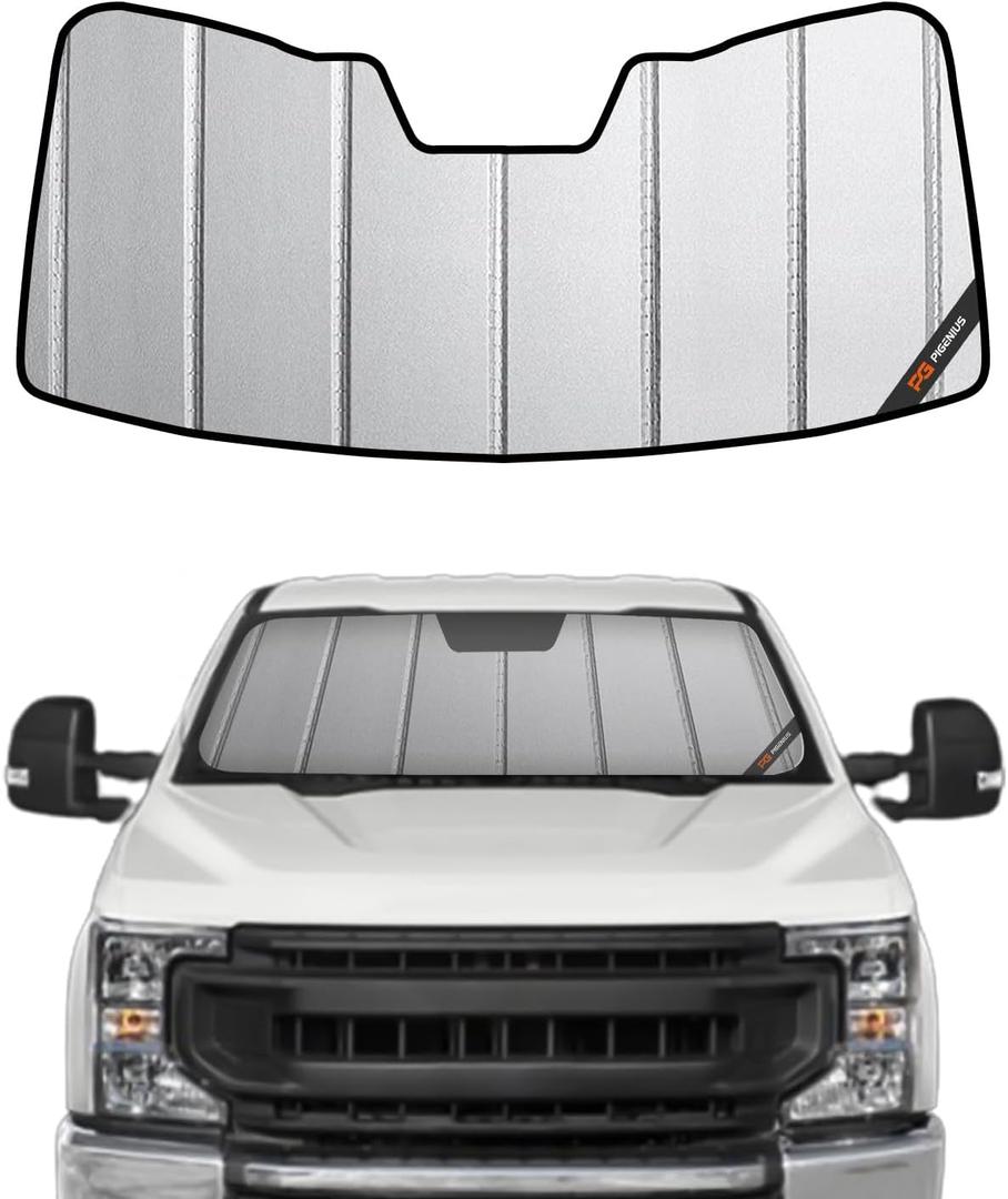 Windshield Sun Shade for Ford F-250/F-350/F-450/F-550/F-600 2017-2022 Front Window Sunshade - Safeguard
