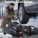 Robustrue Cordless Impact Wrench,1475Ft-lbs (2000N.m) 1/2 High Torque Brushless Impact Gun, 18V Power Impact Driver, 2 * 5000mAh Battery,5 Sockets, Brushless Variable Speeds for Car/Truck RV/Mower