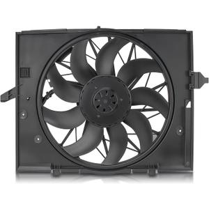 AUTOKAY Engine Cooling Fan Assembly, Cooling Radiator Fan Replacement for BMW E60 525 530 545 645 E65 750, Replace 17427543282 17427514181