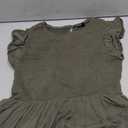 NWT Zesica Green Boho Dress Shirred Smock Elastic Top Tiered Ruffle Skirt Large