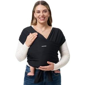 Baby Wrap Carrier, Easy to Wear Infant Carrier Slings, Lightweight Hands Free Baby Sling, Adjustable Baby Carriers for Newborn to Toddler 8-35 lbs, Black