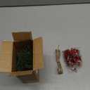 CCINEE 96Pcs Artificial Green Pine Needles Branches Red Berry Picks for Crafts, Greenery Stems Mini Holly Berries Pine Picks Twigs for Christmas Tree Garland Wreath Embellishing Holiday Decorations