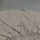 Lush Decor Ruched Ruffle Elastic Easy Wrap Around Bed Skirt Single Queen/King/Cal King Neutral - Queen Bed Skirt - Dust Ruffle - Tan Bedskirts