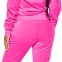 yidengymx Womens 2 Piece Velour Tracksuit Two Piece Soft Velvet Hooded Outfits for Women (Pink, M)
