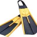 Voit Unisex Duck Feet Swim Fins - Full-Floating Rubber Design for Maximum Propulsion & All-Day Comfort in The Water- Versatile Training Swim Fins for Snorkeling, Surfing & More- Black & Yellow- Medium