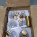 6 Pack 6oz (200ml) Clear Glass Liquor Bottles for Wine, Kombucha,Beverages, Oil, Vinegar, Empty Vodka Bottles, Glass Bottle with T-Top Caps, Heat Shrink Capsules