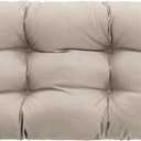 Outdoor Bench Cushion, Tufted 44x22x4 Inch Loveseat Pad for Patio Furniture Wicker Chair Garden Swing Porch Sofa, Indoor Outside Use, Fade-Resistant & Waterproof, Beige