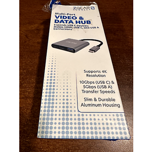 ZGEAR USB-C TO HDMI, USB-C, USB-A VIDEO & DATA MULTI-PORT HUB #106927# ZGEAR USB-C TO HDMI, USB-C, USB-A VIDEO & DATA MULTI-PORT HUB #106927#