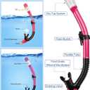 Ubekezele Snorkeling Gear for Adults Men Women,4 in 1 Snorkel Set with Panoramic View Diving Mask Anti-Fog Anti-Leak,Dry Top Snorkel,Fins and Travel Bag for Swimming,Snorkeling and Travel Diving