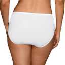 Vanity Fair Women's Illumination Hi Cut Panties, Silky Stretch & Satin Trim (White, XXXL)