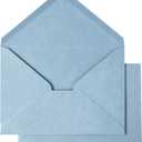 PONATIA 50 PCS A7 Envelopes, 5.25 x 7.25'' Matte Dusty Blue Envelopes For 5x7'' Weddings Invitation Cards, Christmas Gift Cards, Acrylic Invitations, Photos and Any 5x7" Inserts