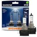 SYLVANIA - H11B SilverStar - High Performance Halogen Headlight Bulb, High Beam, Low Beam and Fog Replacement Bulb, Brighter Downroad with Whiter Light (Contains 2 Bulbs)