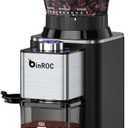 Conical Burr Coffee Grinder, Anti-static Electric Coffee Bean Grinder for Home Use, 48 Adjustable Grind Settings for 2-12 Cups (Black)