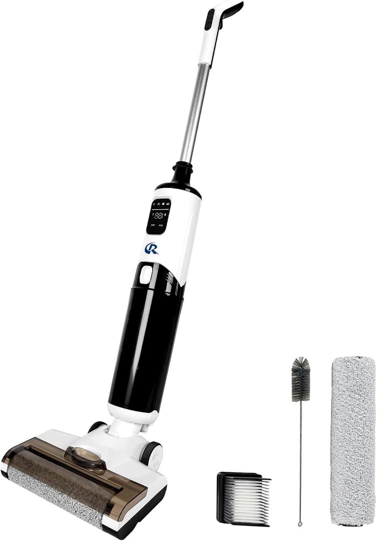 Vacuum Mop All in One Vacuum and Mop Combo Cordless Wet Dry Vacuum Cleaner and Mop One-Step Cleaning for Hard Floors Smart Display Power-Lifting Suction Perfect for Family Pet Home Gifts