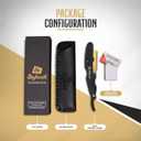 Professional Straight Edge Barber Razor  60 Single/30 Double-Sided Stainless Steel Blades for Men & Women, with Leather Case (Gold)