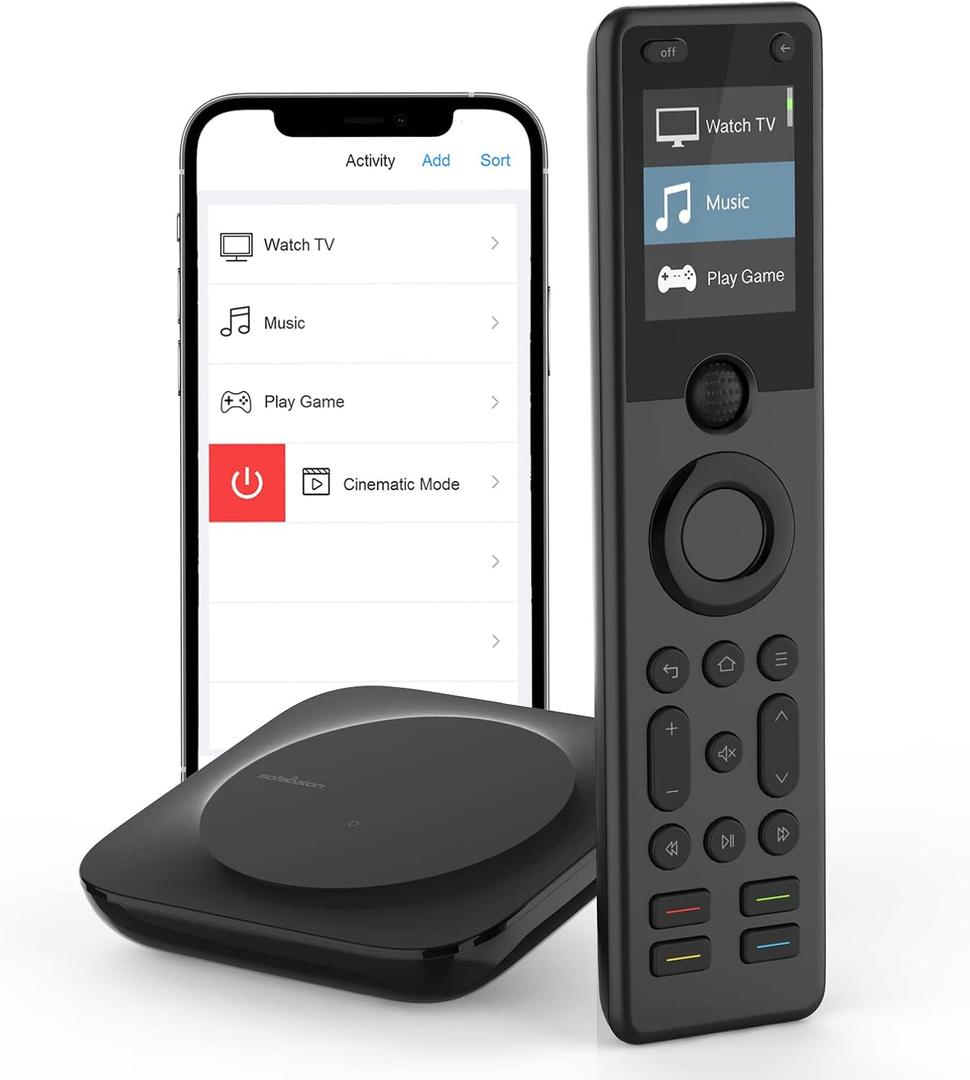 SofaBaton X1 Universal Remote Control with Hub, All in one Remote with Smart APP Setting, One-Touch Activities,Control 60+ Devices, Compatible Alexa & Google Assistant for Voice Control