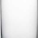 WGVI Quality Thick Weighted Clear Cylinder Glass Vases, 4" W x 8" H, Flower Arrangement Floating Candle Holders Wedding Centerpieces Terrarium Planter Floral Pen Brush Storage Container, 1 Piece (4"x8"H)