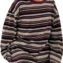 RoseSeek Boy's Striped Tops Crew Neck Long Sleeve T Shirts Casual Tops Fall Outfits (Brown, 7Y)