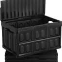 45L Collapsible Milk Crate for Storage, Plastic Crates 3 Packs, Collapsible 55lbs Heavy Duty Storage Crates for Home, Camping, Organizing