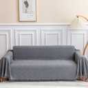 Deep Dream Sectional Couch Covers, 2 Pieces Sectional Sofa Cover, L Shaped Couch Covers, Couch Cover for Sectional Sofa (XX-Large, 71" x 118" + 91" x 134", Dark Grey)