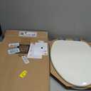 Bemis 1500EC 146 Almond Elongated Molded Wood Toilet Seat with Easy-Clean & Change Hinge
