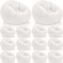 Realspring Inflatable Bean Bag Chairs Outdoor Blow up Camping Chairs Inflatable Lazy Sofa Folding Portable Bean Bag Loungers Couch for Movie Night(Beige,12 Pcs), 38.5 x 21.6 x 11 inches
