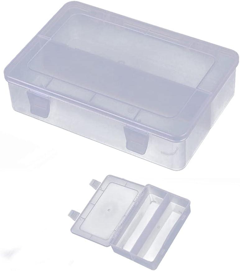 Plastic Nail Art Tools Organizer Nail Brushes Container Case Manicure Tools Holder Double Layers Large Capacity Nail Tools Storage Box (clear)