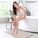 ROSMARUS Memory Foam Shower Mat, 20' x 32', Thick Non Slip Bath Rugs with PVC Backing, Ultra Soft for Floor & Tub, Ltbrown