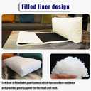 Non-Slip Head Pillow for Recliners - Neck Support Cushion with Velvet Cover for Pain Relief at Home, Office and Travel (Ivory)