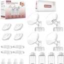 Pump Parts Compatible with Spectra S1/S2/9 Plus Breastpump, 4 Set Replacement Parts for Spectra Include 24mm Flange,Duckbill Valve,Backflow Protector,Tube,Bottle, Not Original Spectra S2 Accessories