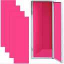 AmazingSpark 4 Pcs 36 x 12 Inches School Locker Magnetic Wallpaper Removable Locker Accessories Decor Wall Magnetic Sticker Trimmable Easy Install for Student School University Office(Rose Pink)