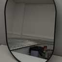 Bathroom Mirror for Wall,30''x20'',Black Oval Mirror for Bedroom Entryway Bathroom, Metal Framed Vanity Mirror(30''x20'',Black)