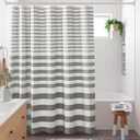 Madison Park Shower Curtain Spa Waffle Weave Extra Long Shower Curtain for Bathroom 3M Scotchgard Moisture Management, Spa Quality Modern Shower Curtains for Bathroom, Extra Long 72"x84" Grey Ombre