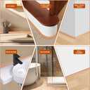 2 x Flexible Quarter Round Molding,Peel and Stick Rubber Quarter Round Trim Molding Self Adhesive Edge Trim for Floor, Waterproof Bendable Molding Trim for Wall Edge Corner Countertop, Beige, 157Inch