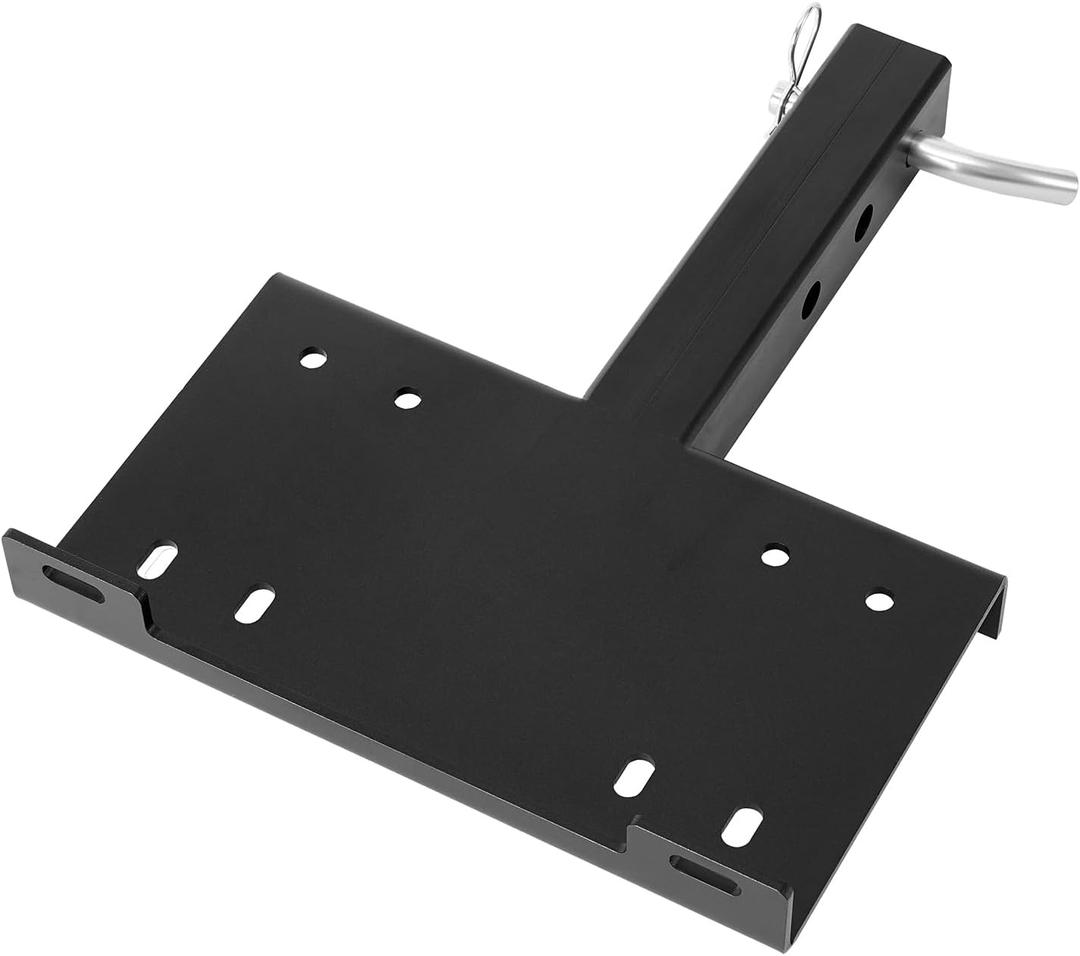 VEVOR Winch Mount, 15000 lbs / 6803 kg Load Capacity, Trailer Hitch Winch Mount with 50.8 mm Receiver, 2 Mounting Hole Design, Powder Coated Steel, Suitable for ATV UTV Pickup Truck, Black