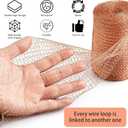 Copper Mesh Rodent Control, 5 in x 50ft Premium Copper Wool for Mice Rat Rodent, Bat & Snail, Copper Mesh Roll for Weep Hole Filler, DIY Pest Blocking for Home and Garden