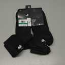 Under Armour Unisex-Adult Training Cotton Quarter Socks 6 Pack, (001) Black/Black/White, Large